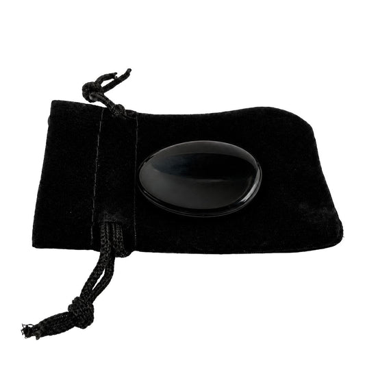 Worry Thumb Stone, Black Obsidian