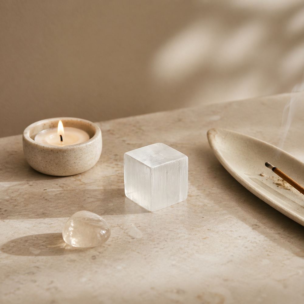 Selenite Cube, 5cm - image 5