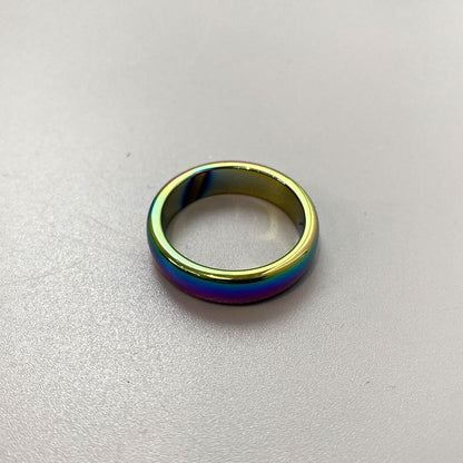 Aura Hematite Curved Ring