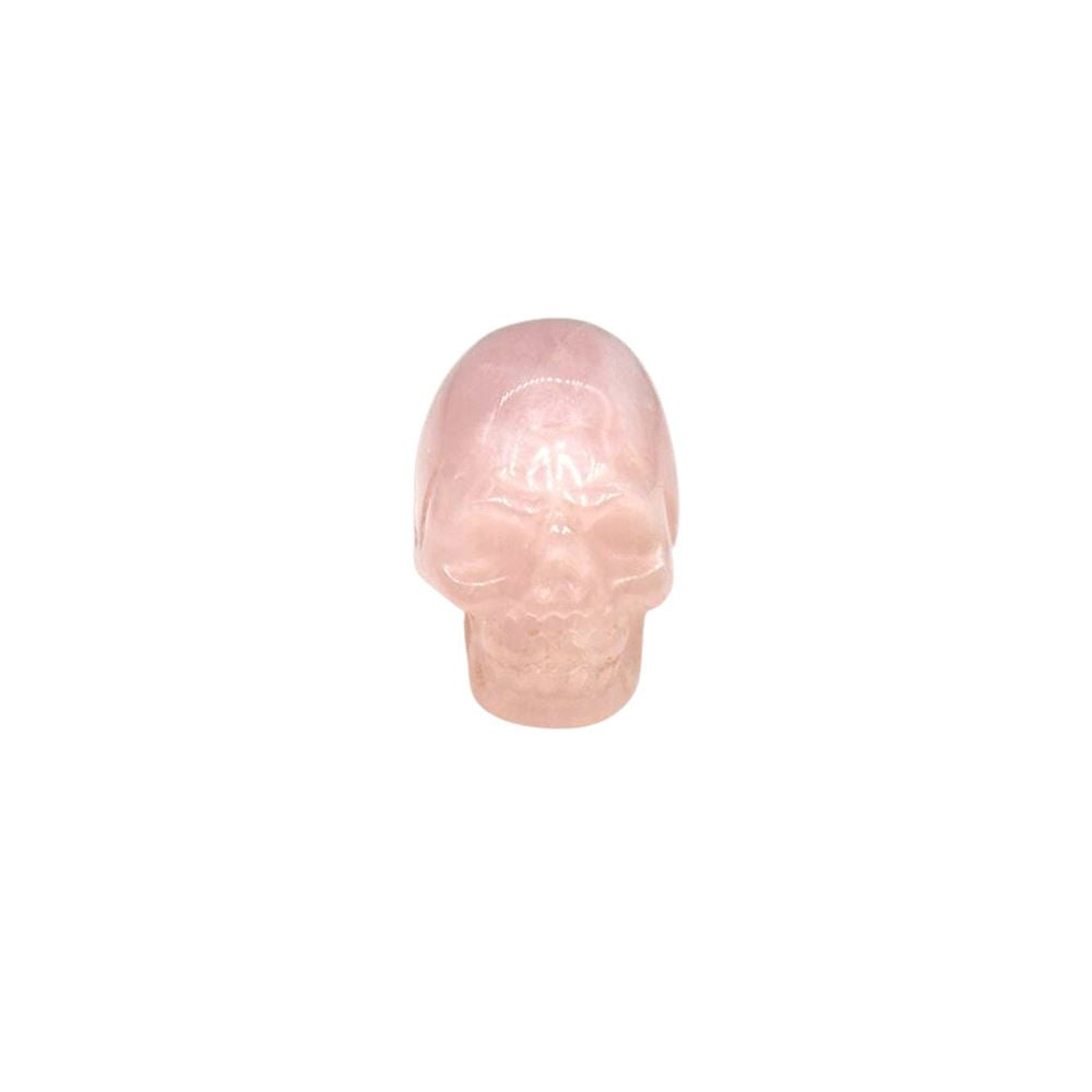 Crystal Skull Head, 2cm, Rose Quartz