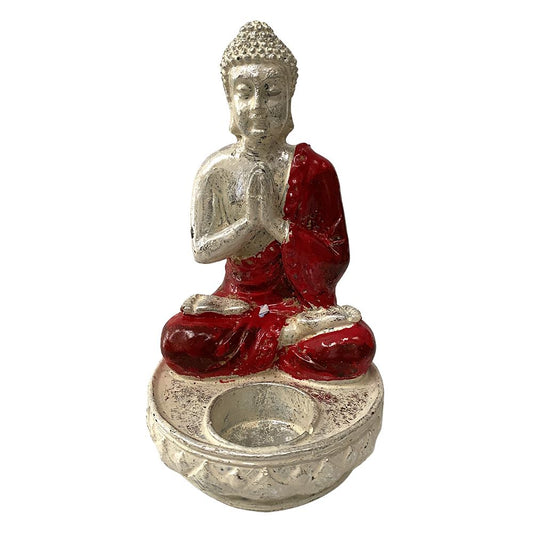 Praying Buddha with Tea Light Holder, 18x8x9cm