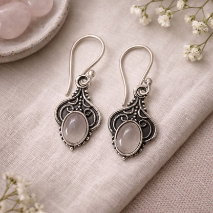 Silver-Plated Hanging Earwire Earrings (#02), 2x1cm