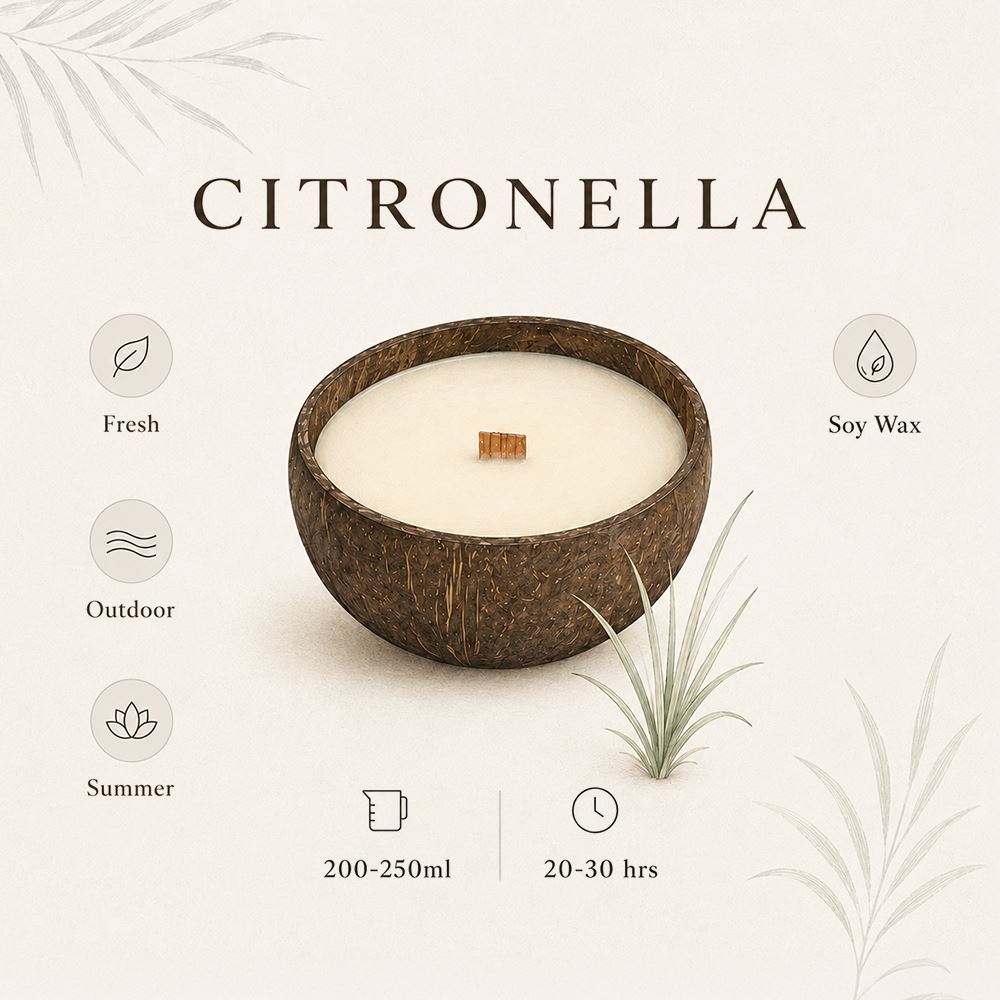 Coconut Shell Candle with Essential Oil - image 16