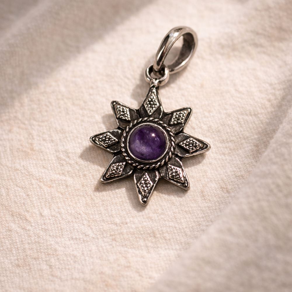 Silver-Plated Pendant (without Chain) (#04), 1.5x1.5cm