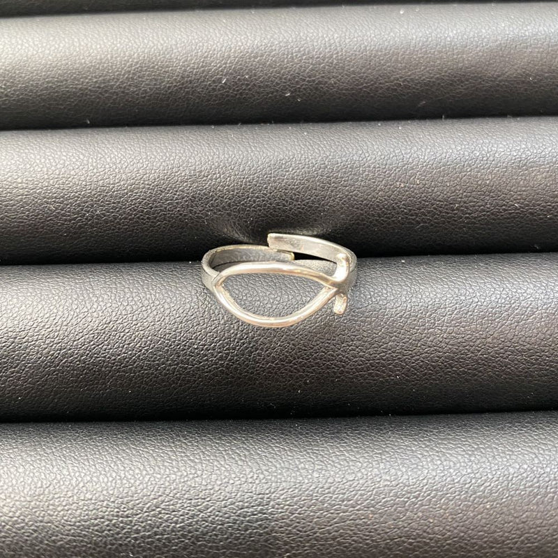 Silver-Plated Adjustable Ring (#65)