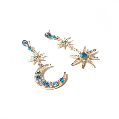 Star & Moon Drop Earrings