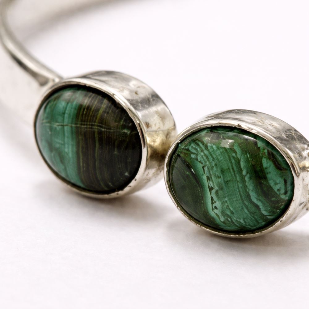 Silver-Plated Adjustable Oval Cuff Bangle - image 10