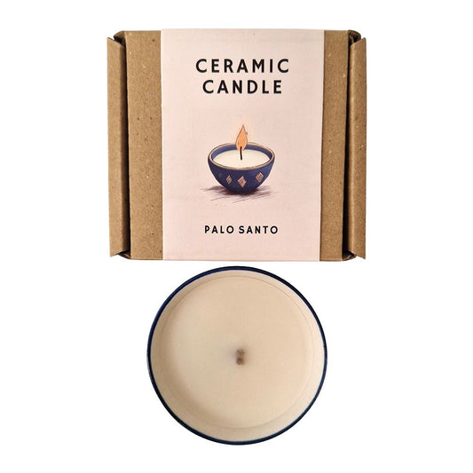 Ceramic Bowl Candle, Palo Santo