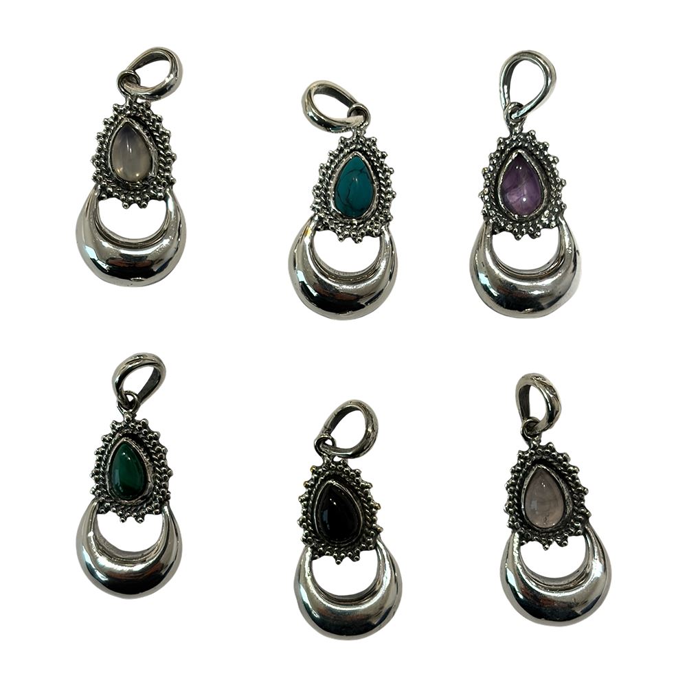 Silver-Plated Pendant (without Chain) (#10), 2.5x1.5cm