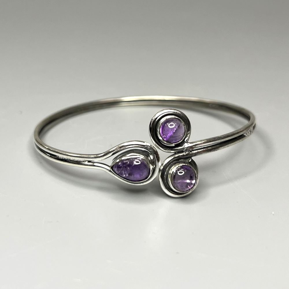 Silver Plated Adjustable Trinity Cuff Bangle - image 4