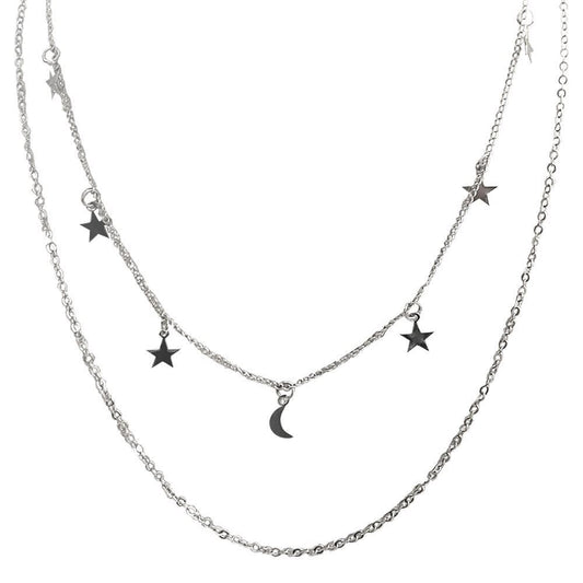 Star & Moon Layered Necklace