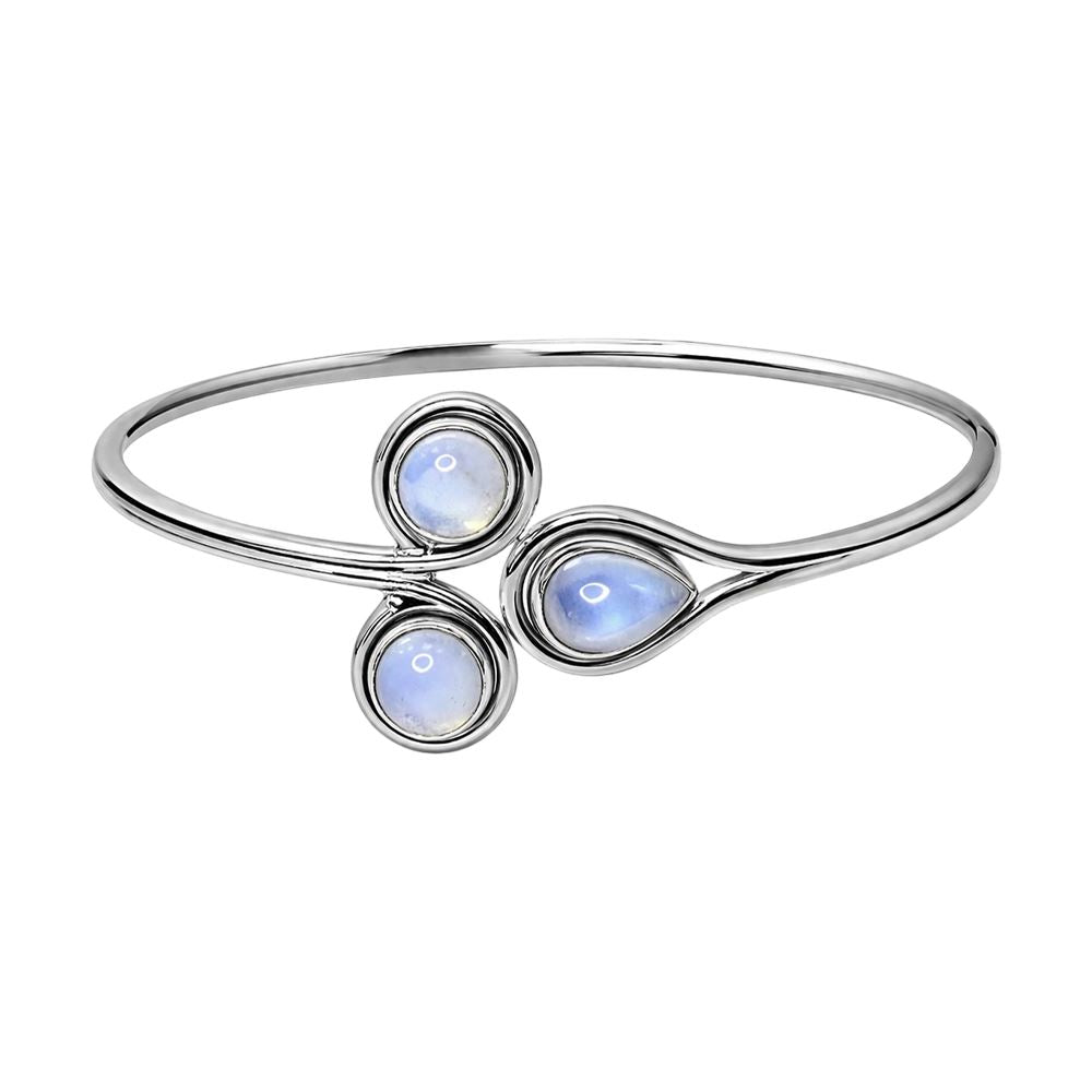 Silver Plated Adjustable Trinity Cuff Bangle - image 10