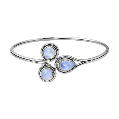 Silver Plated Adjustable Trinity Cuff Bangle - image 10