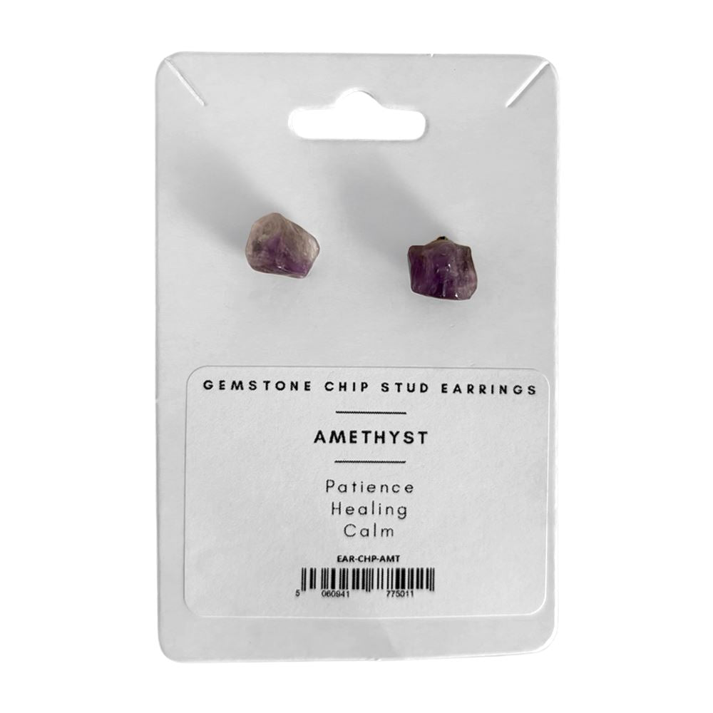 Gemstone Chip Stud Earrings, 1x1cm - image 30