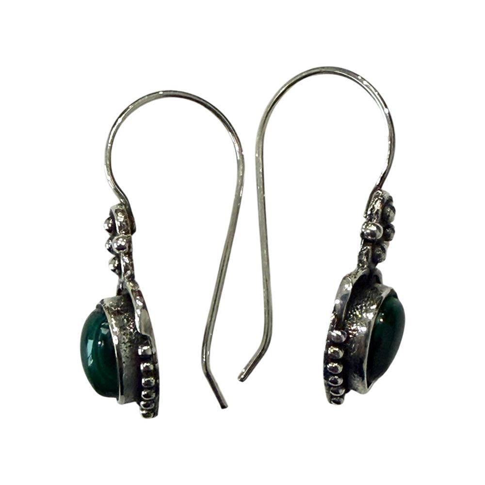Silver-Plated Hanging Earwire Earrings (#05), 2x1cm