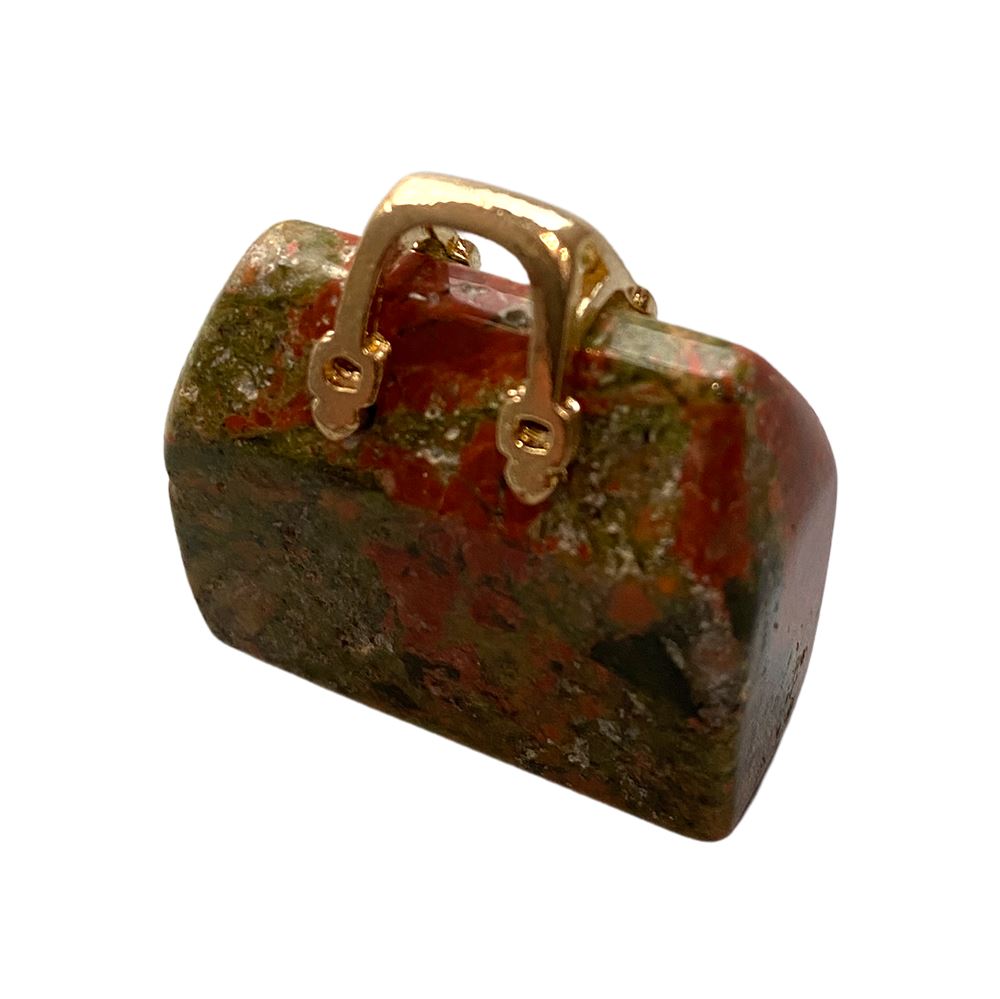 Mini Handbags, 2-2.5cm, Unakite