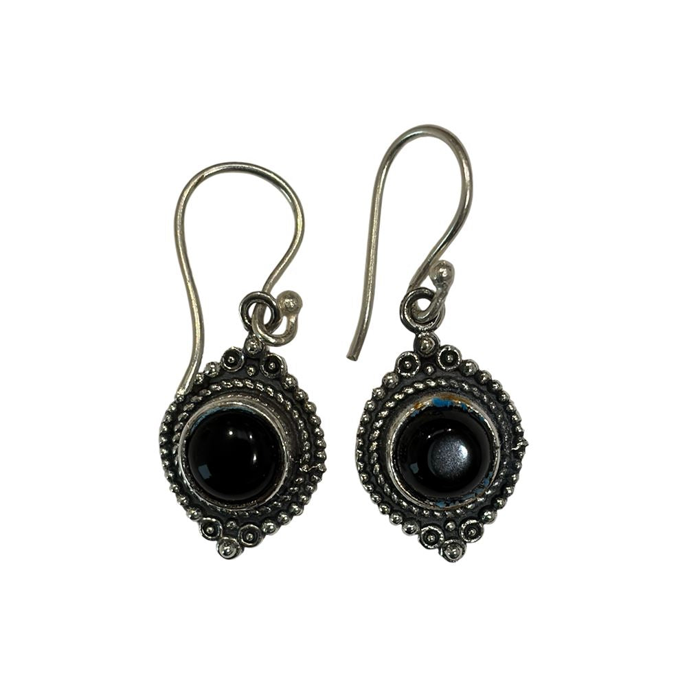 Silver-Plated Hanging Earwire Earrings (#06), 1.5x1cm