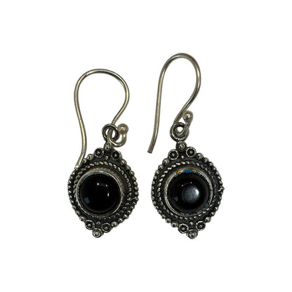 Silver-Plated Hanging Earwire Earrings (#06), 1.5x1cm