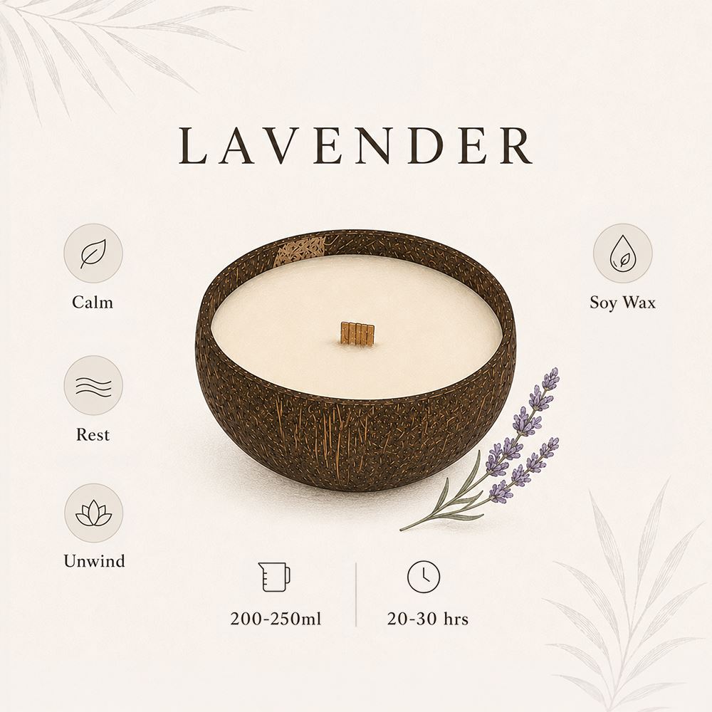 Coconut Shell Candle with Essential Oil - image 4