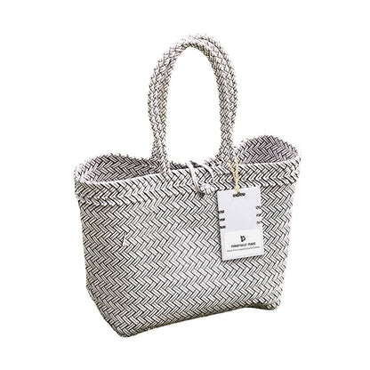 Recycled Plastic Woven Beach/Tote Long Strapped Bag, Large - image 2