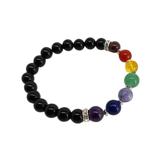 Chakra Jewelry, Gemstone Bracelet with Brass Findings