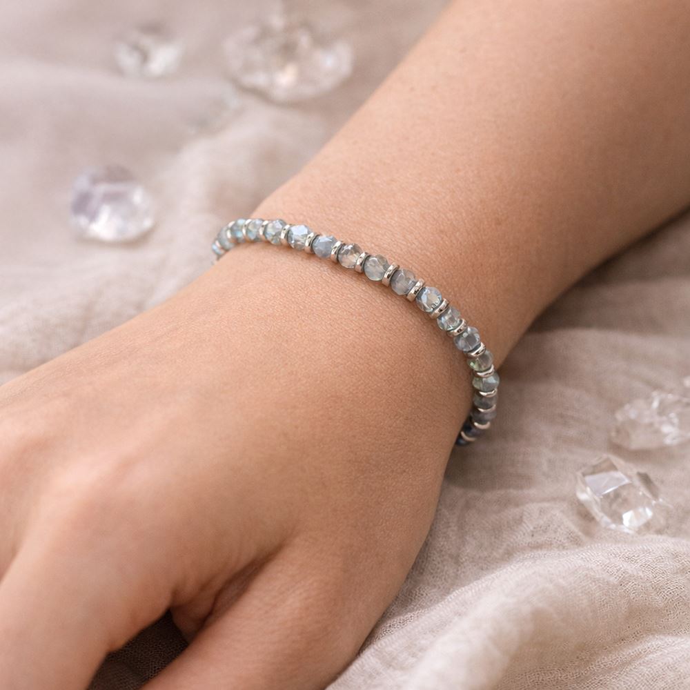 Silver Plated Stretch Bracelet with Gemstones - image 19