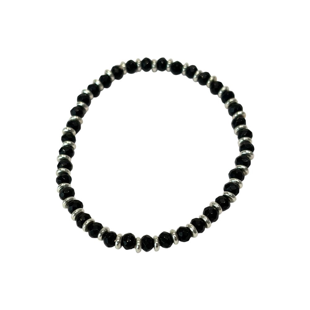 Silver Plated Stretch Bracelet with Gemstones - Wholesale UK - Global 1st