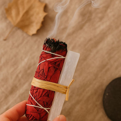 Smudge Stick, Dragon’s Blood and Selenite 4"