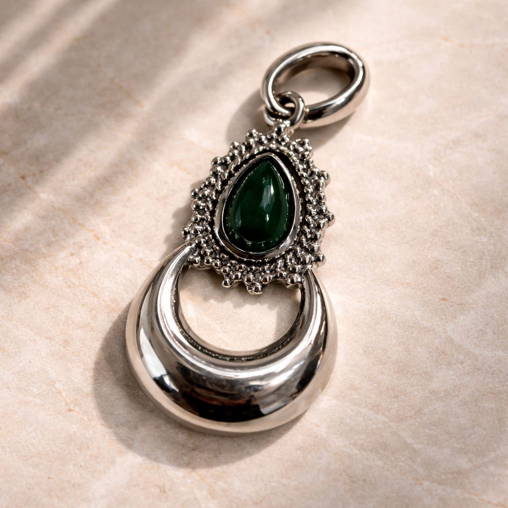 Silver-Plated Pendant (without Chain) (#10), 2.5x1.5cm