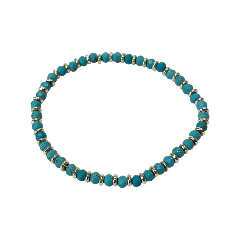 Silver Plated Stretch Bracelet with Gemstones - image 8