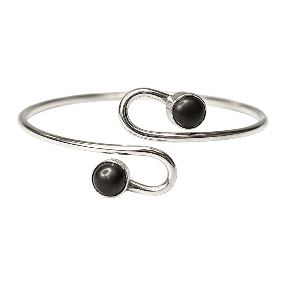 Silver-Plated Adjustable Serpentine Cuff Bangle - image 6