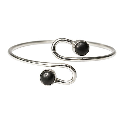 Silver-Plated Adjustable Serpentine Cuff Bangle - image 6