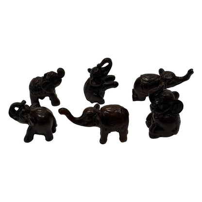 Wooden Elephant Figurine, Assorted Design, 3-4cm
