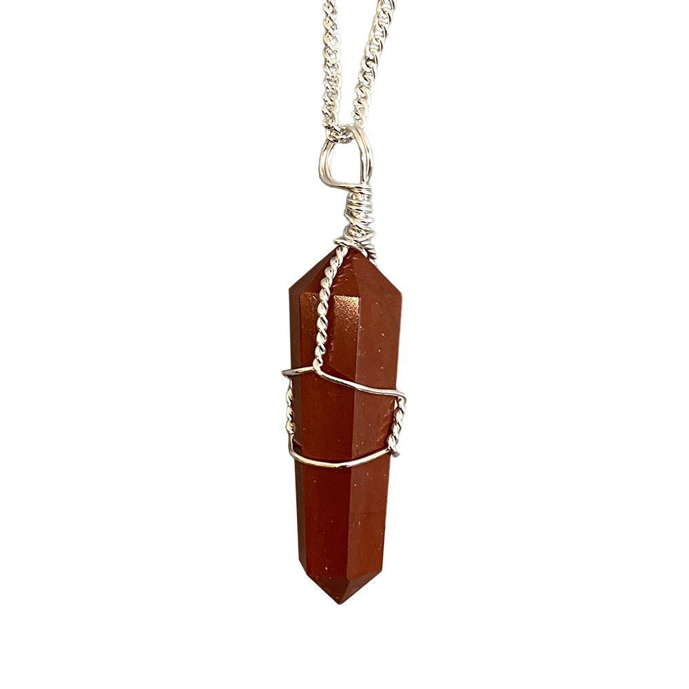 Wire Wrapped Double Point Pencil Pendant