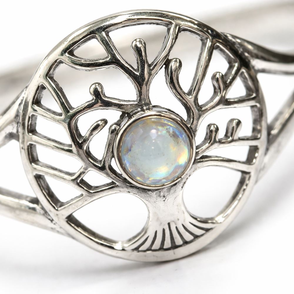 Silver-Plated Adjustable Tree of Life Cuff Bangle - image 10