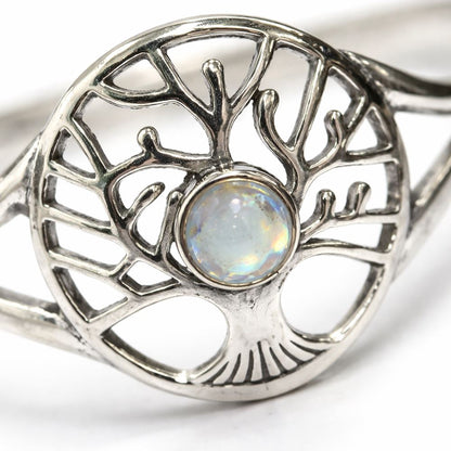 Silver-Plated Adjustable Tree of Life Cuff Bangle - image 10