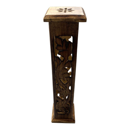 Mango Wood Incense Holder, 30x7x7cm, Tower Style