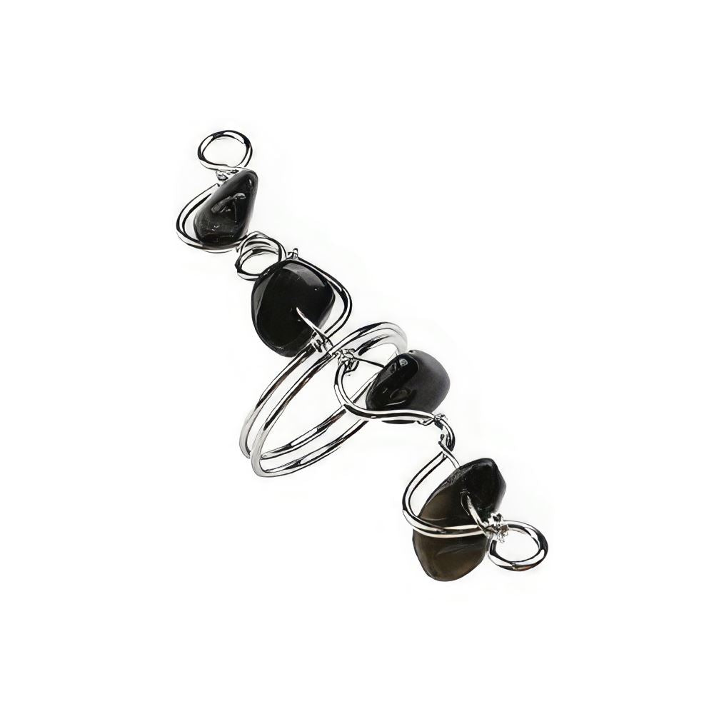 Wire-Wrapped Gemstone Chips Ring, Assorted