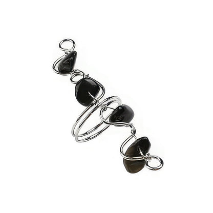 Wire-Wrapped Gemstone Chips Ring, Assorted