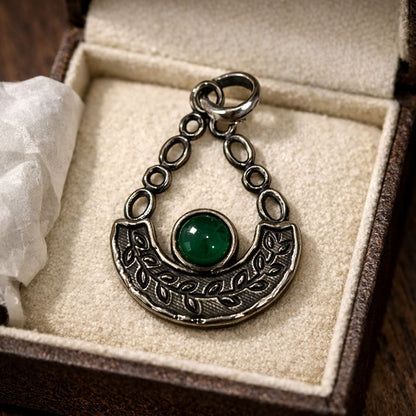 Silver-Plated Pendant (without Chain) (#09), 3x2cm