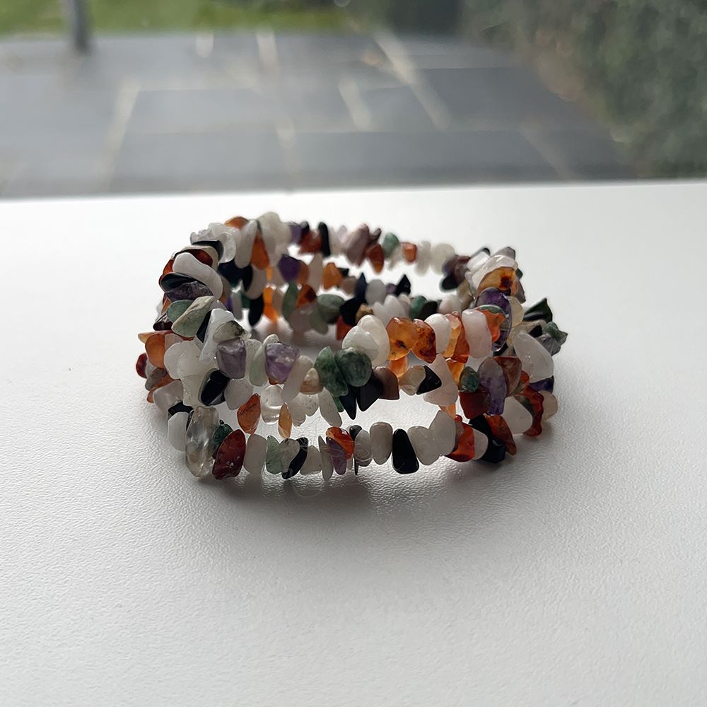 Gemstone Chip Stretch Bracelet