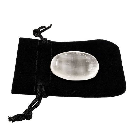 Worry Thumb Stone, Clear Quartz