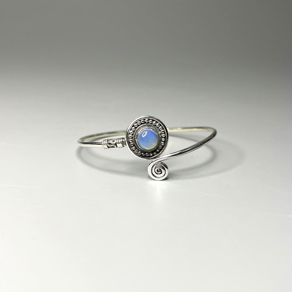 Silver-Plated Adjustable Boho Spiral Cuff Bangle - image 17