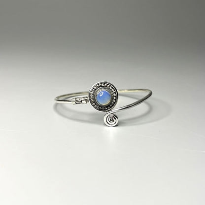Silver-Plated Adjustable Boho Spiral Cuff Bangle - image 17