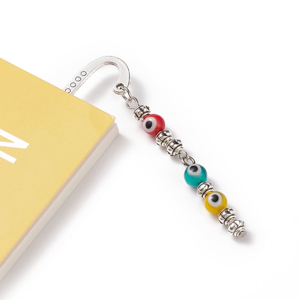 Evil Eye Beaded Bookmark, Assorted Colour