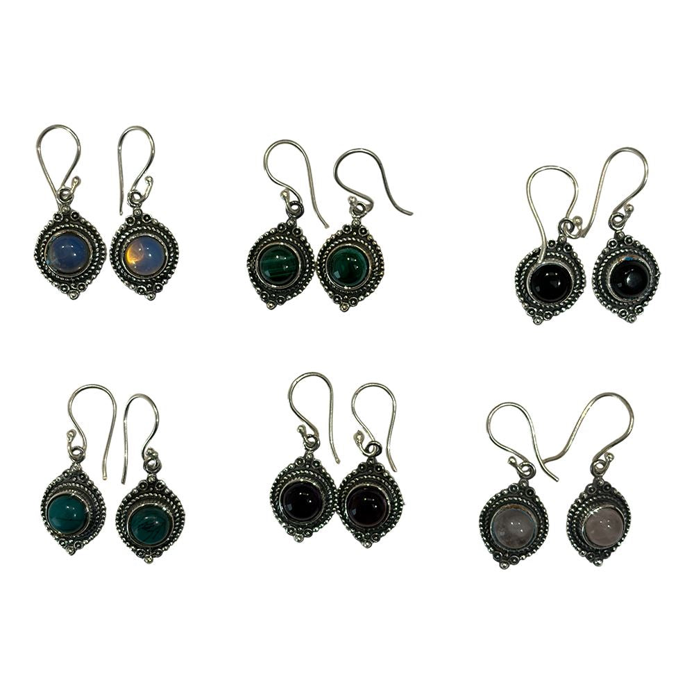 Silver-Plated Hanging Earwire Earrings (#06), 1.5x1cm