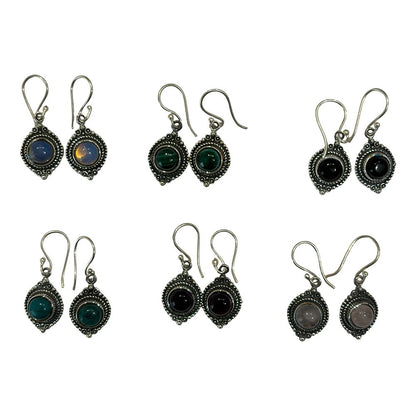 Silver-Plated Hanging Earwire Earrings (#06), 1.5x1cm