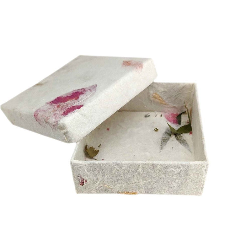 Mulberry Paper Gift Box, Flowered, 8x4x8cm, Single