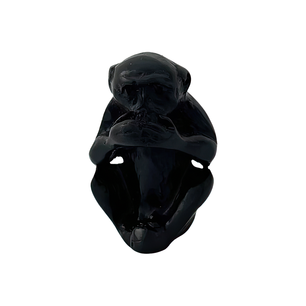 Speak No Evil Monkey Figurine, 4cm