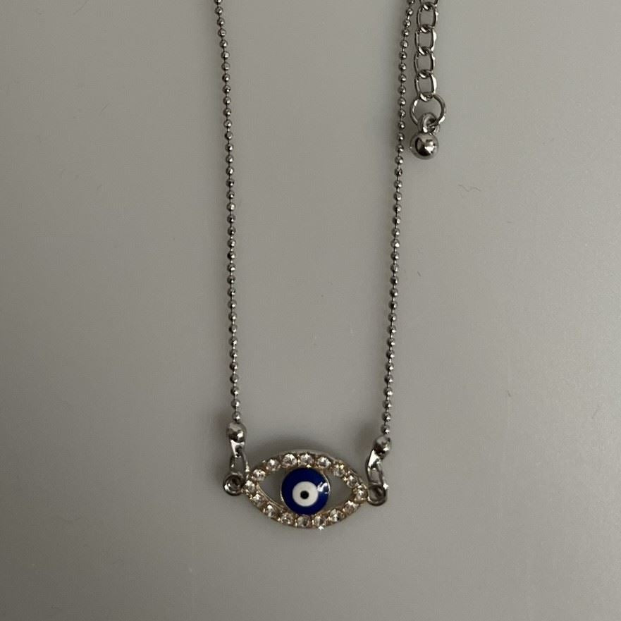 Evil Eye Anklet, Rhinestone Eye (JIT)